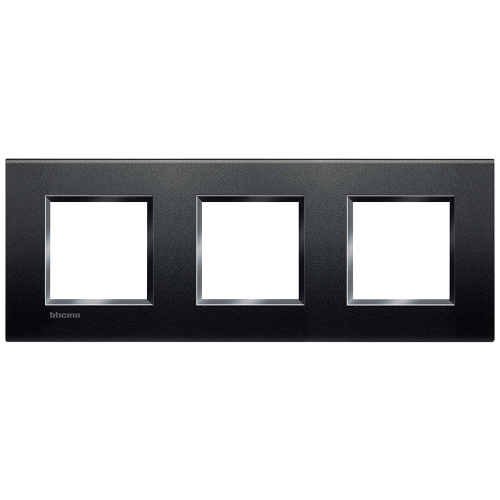  Рамка LivingLight Квадрат Антрацит 2+2+2 модуля Bticino LNA4802M3AR