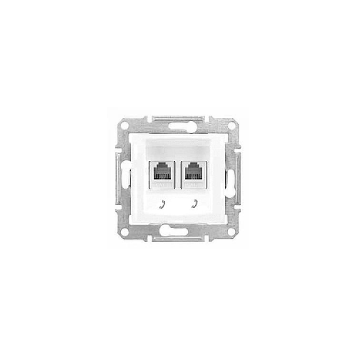  Телеф. розетка 2 поста. белый Schneider Electric SDN4201121