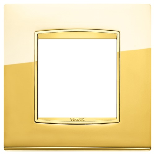  Рамка Eikon Chrome Classica Золото глянцевое 2 модуля Vimar 20642.G24