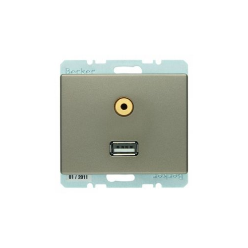  BMO USB/3.5mm AUDIO AS цвет: светлая бронза Berker 3315399011
