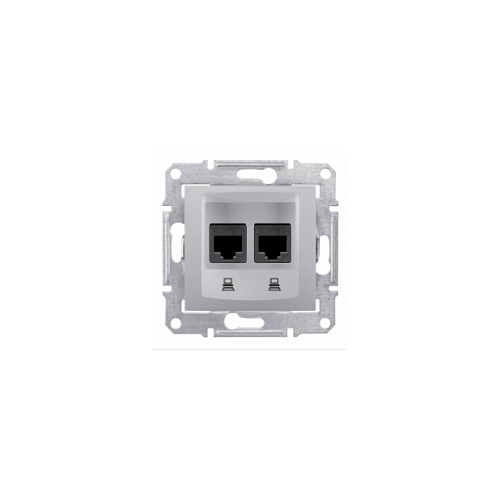  Компьют. розетка 2 поста. алюминий Schneider Electric SDN5000160