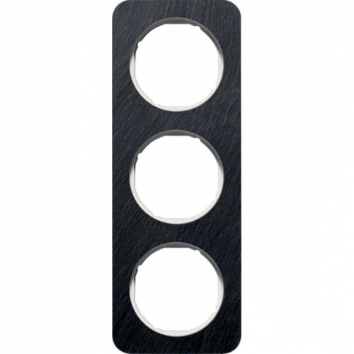  Рамка R.1 Сланец, белый 3-постовая Berker 10132389
