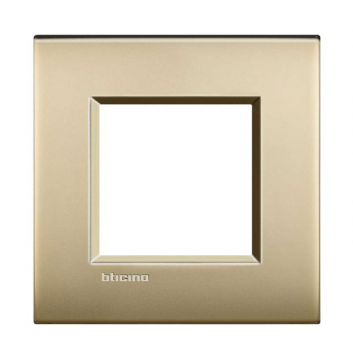  Рамка LivingLight Air Золото матовое 2-модульная Bticino LNC4802OF