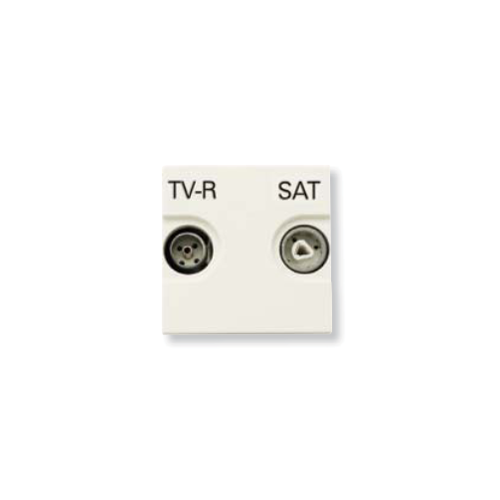  BL Розетка TV-R-SAT одиночная с накладкой, серия Zenit, цвет альпийский белый, ABB N2251.3