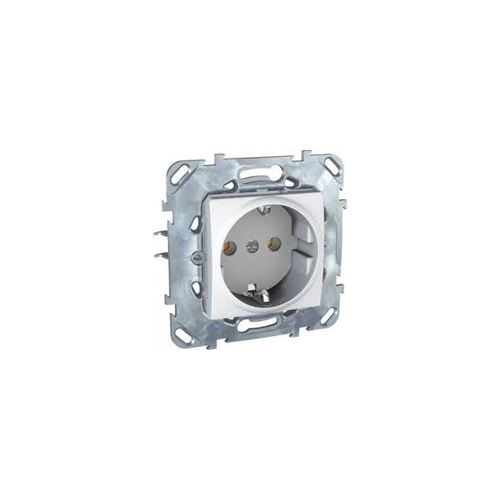  Розетка с з\к со шторками (винт. зажим) белый Schneider Electric MGU5.037.18ZD