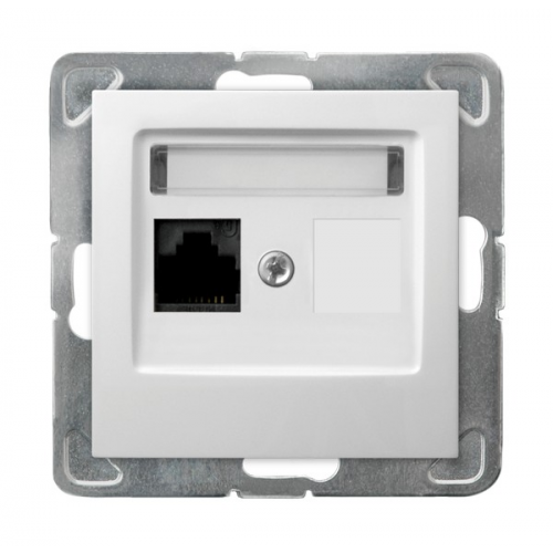 Ospel Impresja Белый Розетка компьютерная 1-я, категория 5e, RJ-45, без рамки GPK-1Y/K/m/00