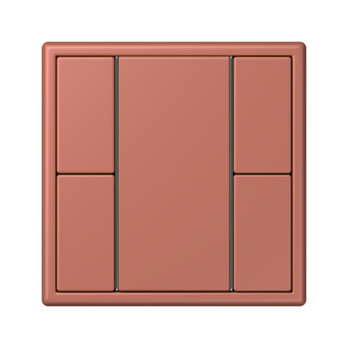  Les Couleurs® Le Corbusier KNX кнопочный модуль F 50 с двумя парами кнопок terre sienne brique Jung LC502TSA32121