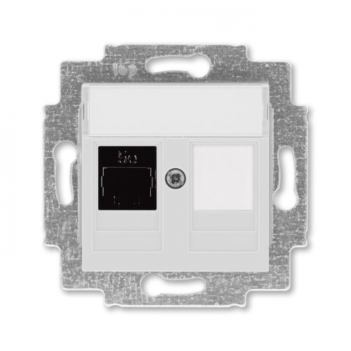Розетка телефонная ABB Levit RJ45 категория 5e и заглушка серый 5014H-A51017 16W 2CHH295117A6016