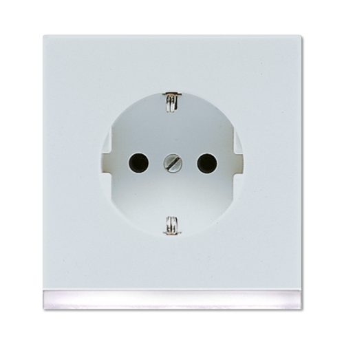  SCHUKO-розетка с подсветкой LED Jung LS серия LS520-OLGLEDW