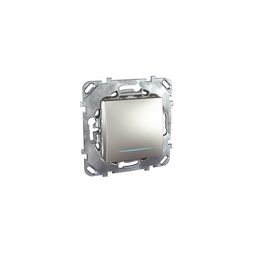  Одноклавишный выключатель (сх.1) с инд. ламп алюминий Schneider Electric MGU5.201.30NZD