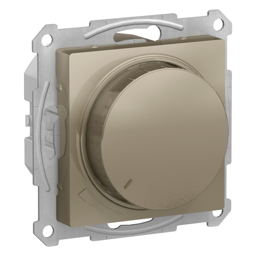  Atlasdesign Светорегулятор (диммер) поворотно-нажимной, 315Вт, мех., Шампань Schneider Electric ATN000534