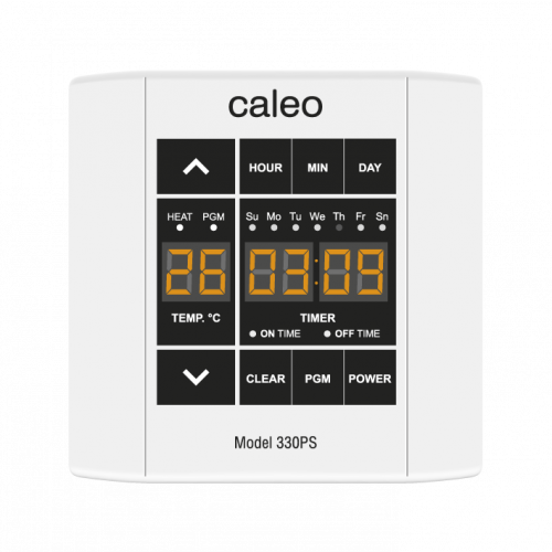 Терморегулятор CALEO 330PS встраиваемый сенсорный, программируемый, 3 кВт КА000000741