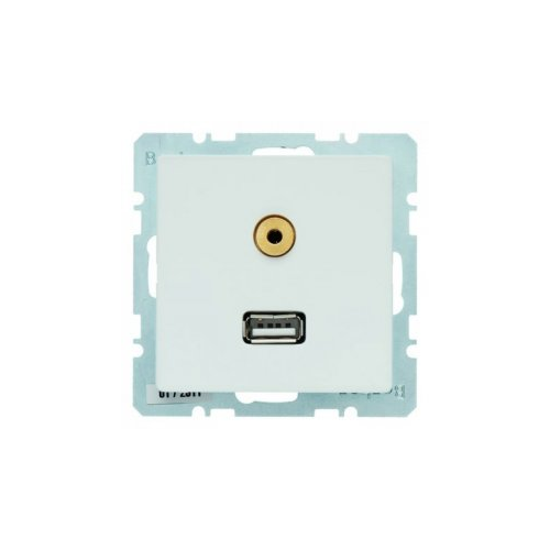  BMO USB/3.5mm AUDIO Q1 цвет: полярная белезна Berker 3315396089