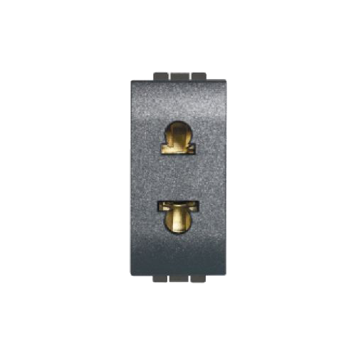  Розетка 2П 16A, 127V Евро-американский стандарт, 1 модуль Bticino L4125S