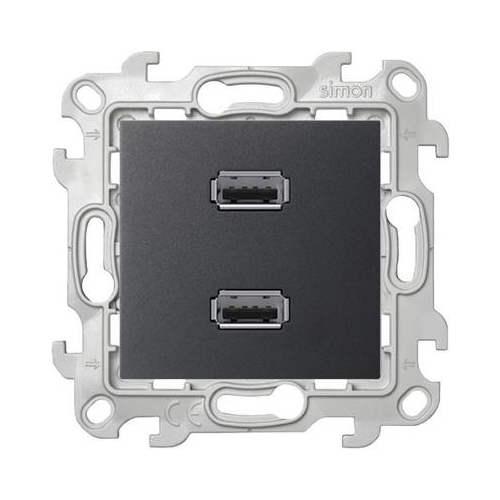  Коннектор 2хUSB, графит Simon 24 2411090-038