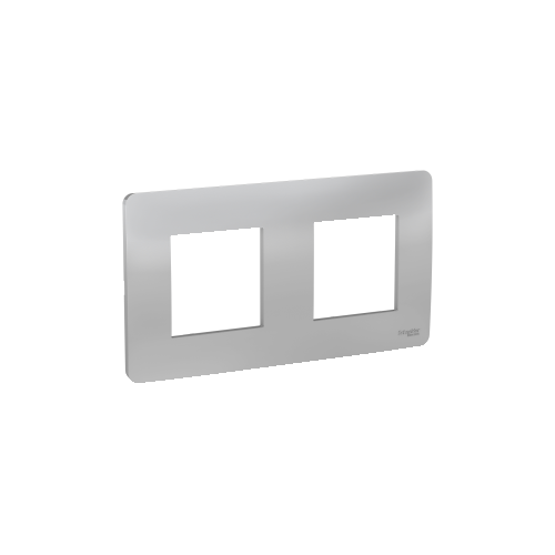  Рамка Unica Studio Алюминий 2-постовая Schneider Electric NU200430