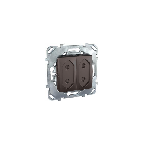  Розетка 2 мод без з\к со шторками, 10a, графит Schneider Electric MGU5.3131.12ZD