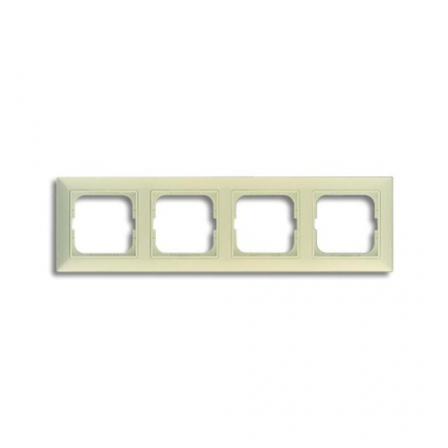  Рамка с декоративной накладкой Basic 55 Слоновая кость 4-постовая ABB 2514-92-507