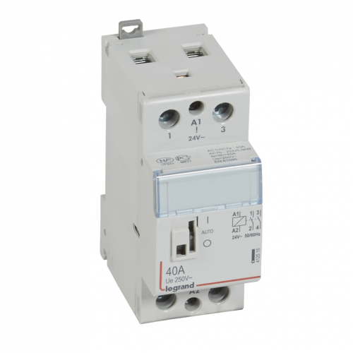  CX3 Контактор 24V 2НО 40А с руч.уп. Legrand 412515