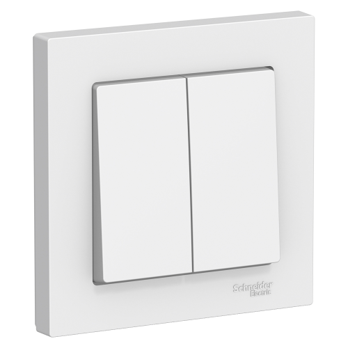  Atlasdesign 2-клавишный Выключатель, сх.5, 10АХ, в сборе, Белый Schneider Electric ATN000152