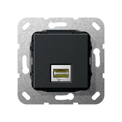  Разъем MJ RJ45 Cat 6A 10 GB Черный Черный Gira 569510