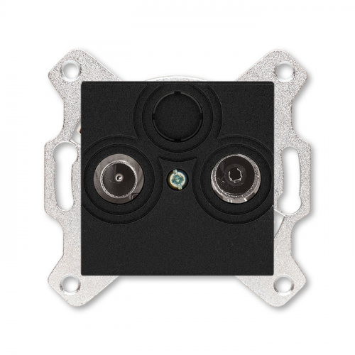 Розетка TV-R ABB Levit проходная 7дБ антрацит 5011H-A03607 63W 2CHH083607A6063