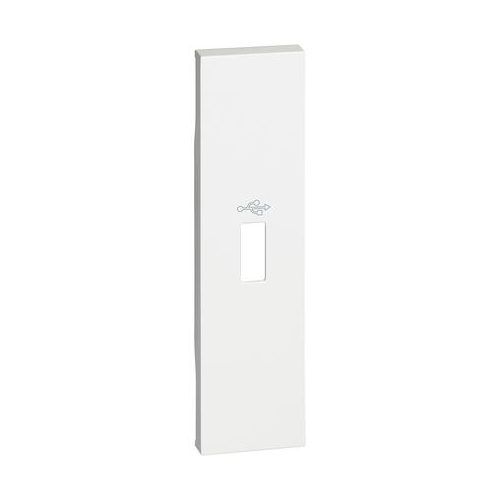 Bticino Living Now - накладка разъема USB 1 модуль бел. KW10P