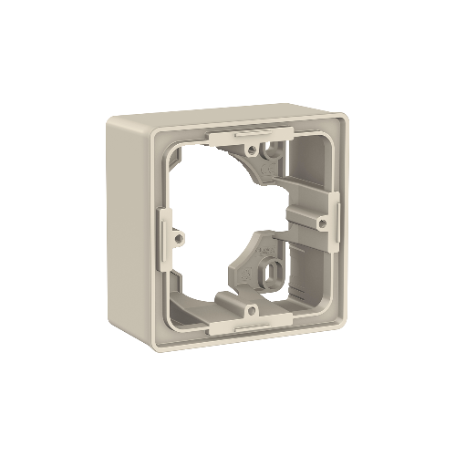  UNICA NEW КОРОБКА для открытой установки, 1-постовая, БЕЖЕВЫЙ Schneider Electric NU800244