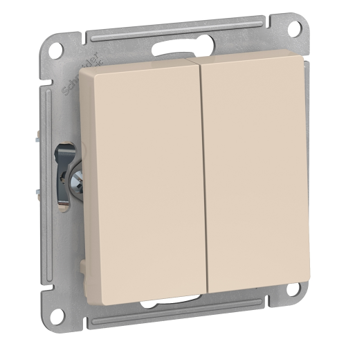  Atlasdesign 2-клавишный Переключатель, сх.6/2, 10АХ, механизм, Бежевый Schneider Electric ATN000265