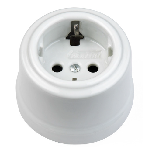  Двухполюсная розетка с зазем.конт. 16A/250V, черная керамика Fontini 30202272