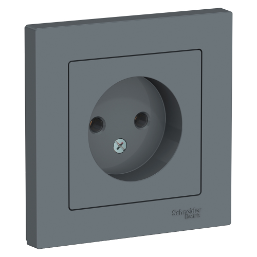  Atlasdesign Розетка без заземления, 16А, в сборе, Грифель Schneider Electric ATN000740
