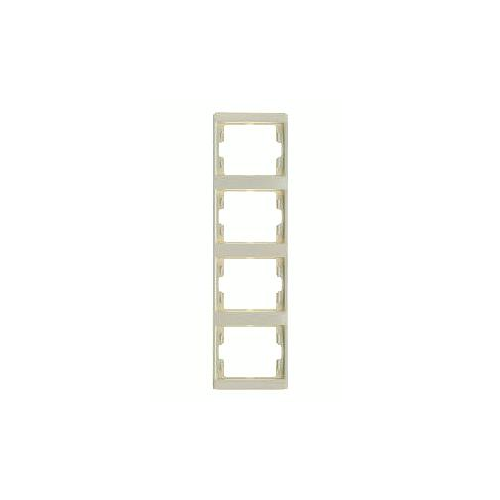  Рамка Arsys Белый с блеском 4-постовая вертикальная Berker 13430002