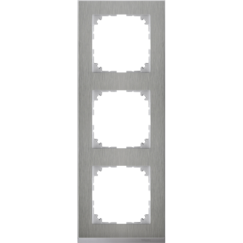  Рамка M-Pure Decor Нержавеющая сталь / Алюминий 3-постовая Merten MTN4030-3646