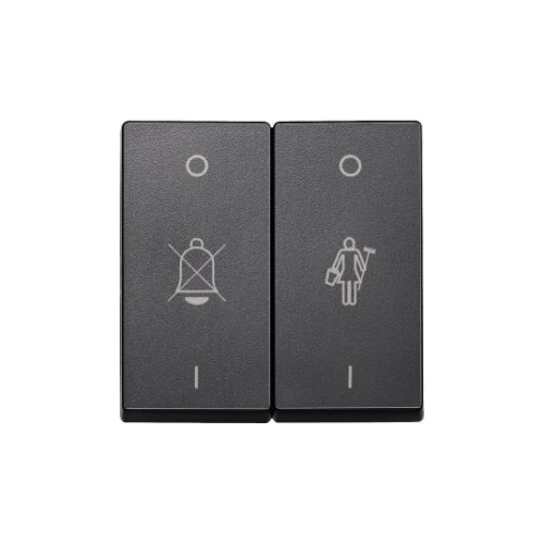  Клавиша x2 с надписями для горничной, антрацит Merten MTN435614