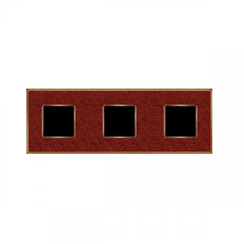  Рамка Vintage Corinto Pompeired / bright gold 3-постовая Fede FD01333PROB