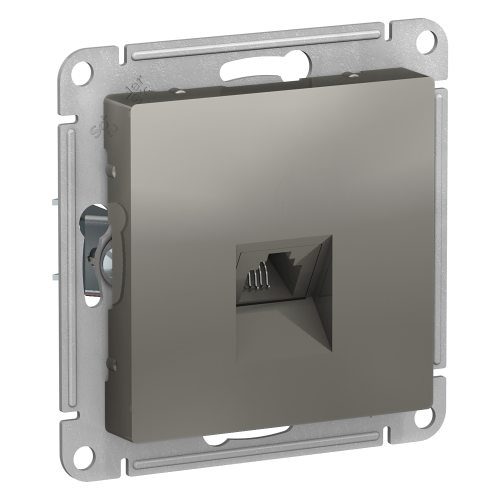  Atlasdesign Розетка телефонная RJ11, механизм, Сталь Schneider Electric ATN000981