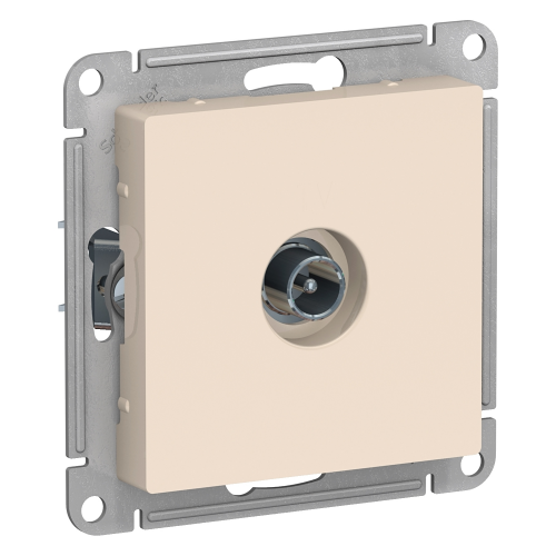  Atlasdesign TV Розетка проходная 4DB, механизм, Бежевый Schneider Electric ATN000292