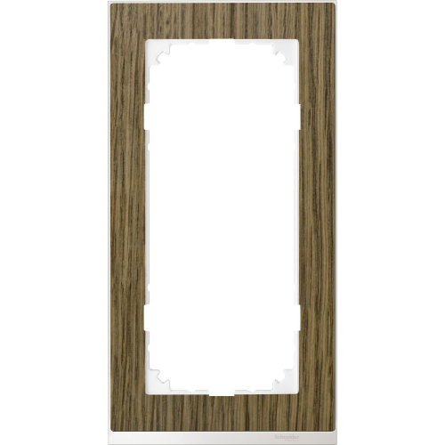  Рамка без перегородки M-Pure Decor Дуб / Бриллиантовый белый 2-постовая Merten MTN4025-3674