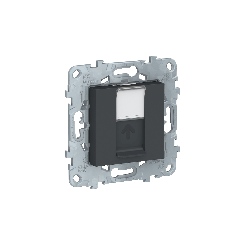  Розетка компьютерная, RJ45, одиночная, кат. 5е UTP, Антрацит Schneider Electric NU541154