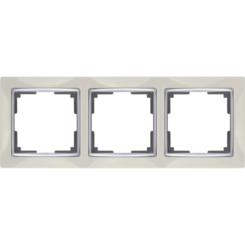  Рамка на 3 поста (слоновая кость) Snabb Werkel a028902 WL03-Frame-03-ivory