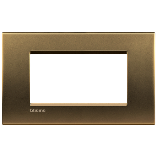  Рамка LivingLight Квадрат Бронза 4 модуля Bticino LNA4804BZ