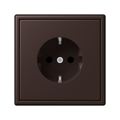  Les Couleurs® Le Corbusier SCHUKO®-розетка со встроенной повышенной защитой от прикосновения terre d‘ombre brulee 59 Jung LC1520KI4320J