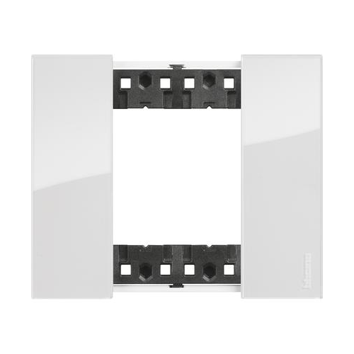  Рамка Bticino Living Now GHIACCIO 2-модульная KA4802DW