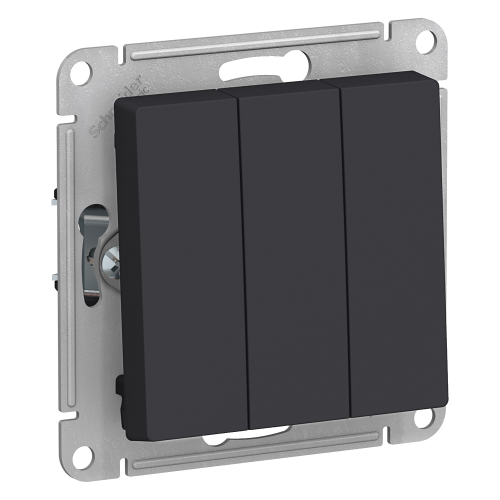  Atlasdesign 3-клавишный Выключатель, сх.1+1+1, 10АХ, механизм, Карбон Schneider Electric ATN001031