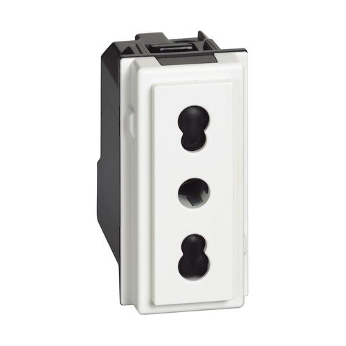 Bticino Living Now - розетка 2 +T 10/16A 250Vac bipas. B KW4180