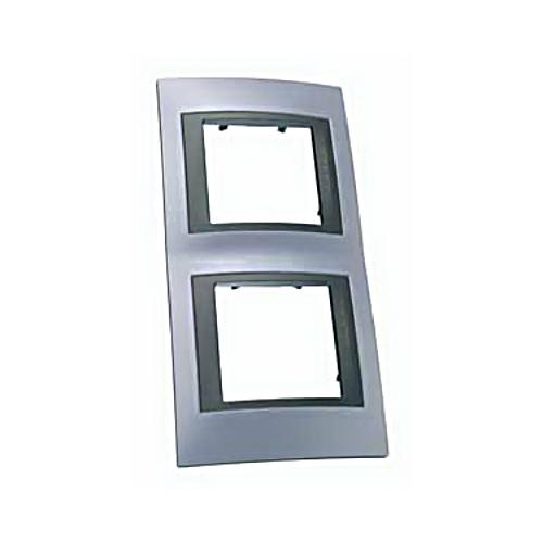  Рамка Unica Top Никель / Графит 2-постовая вертикальная Schneider Electric MGU66.004V.239