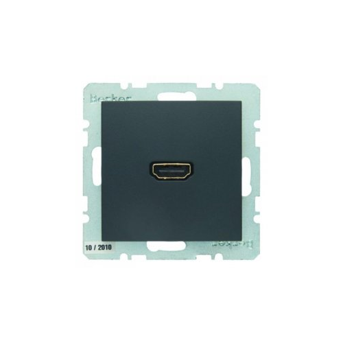  BMO HDMI-CABLE, Q.1/Q.3, цвет: антрацитовый, с эффектом бархата Berker 3315436086