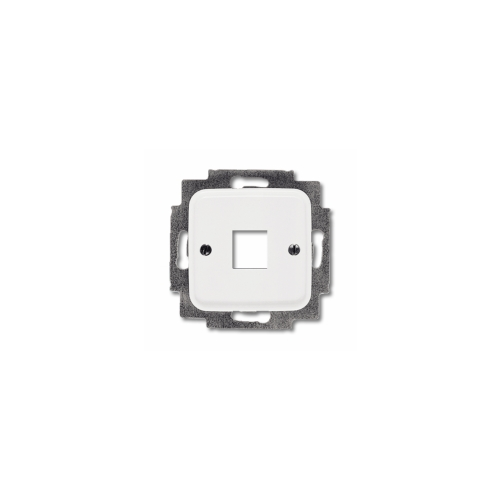  (2561-214), Плата центральная (накладка) для 1-го разъёма Modular Jack (артикулы 0210, 0211 и 0219), серия Reflex SI, цвет альпийский белый, ABB 1753-0-3833