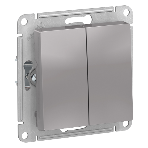  Atlasdesign 2-клавишный Выключатель, сх.5, 10АХ, механизм, Алюминий Schneider Electric ATN000351