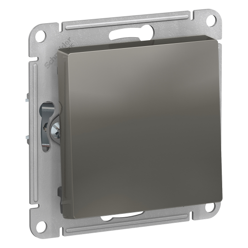  Atlasdesign 1-клавишный Выключатель, сх.1, 10АХ, механизм, Сталь Schneider Electric ATN000911
